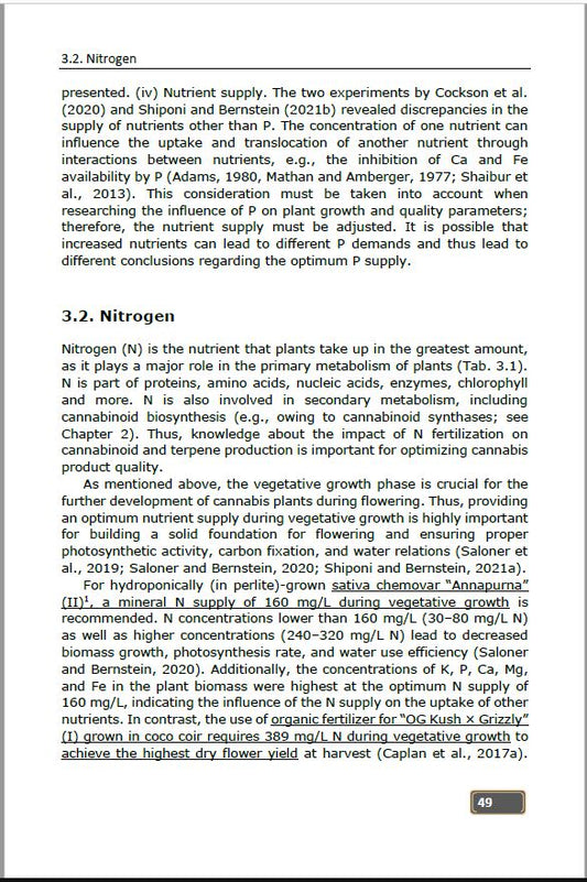 Controlled Environment Cannabis Horticulture: Methods and Strategies to Improve the Quality of Medicinal Cannabis - Chapter 3 (ebook) (still available)