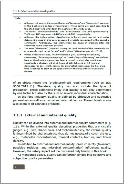 Controlled Environment Cannabis Horticulture: Methods and Strategies to Improve the Quality of Medicinal Cannabis - Chapter 1 & 2 (ebook) (still available)